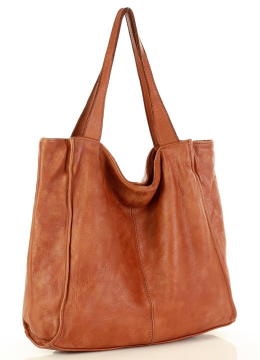 Cancio ● Leather women's shopper bag A4 XL